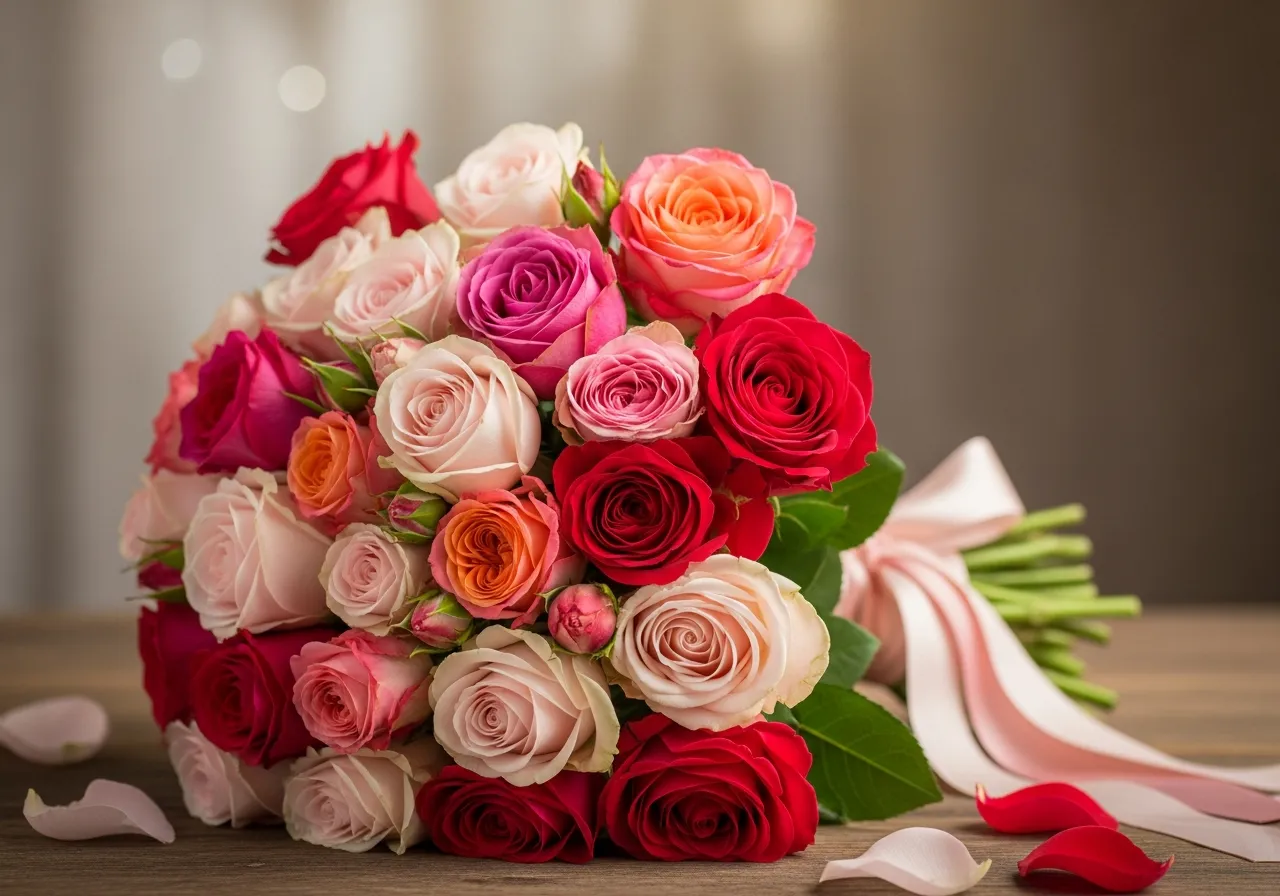 Romantiska Rosbuketten - Svenska Rosor