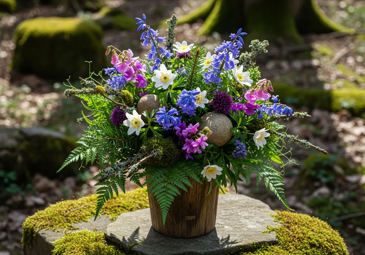 Skogsdoftande Perennbuketten - Hortensia och Lavendel